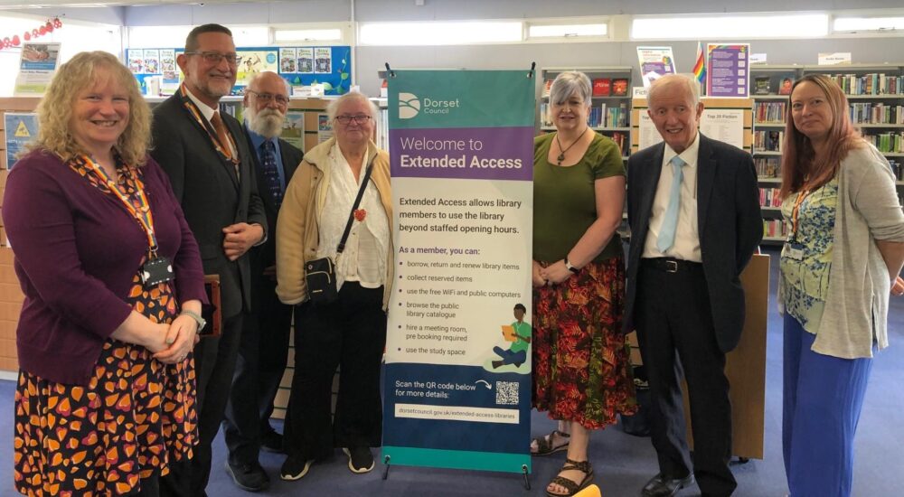 Library staff and councillors at the launch of the new initiative Picture: Dorset Council
