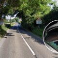 A rock was thrown at vehicles on Church Hill, Piddlehinton, police said. Pictures: Google/Dorset Police
