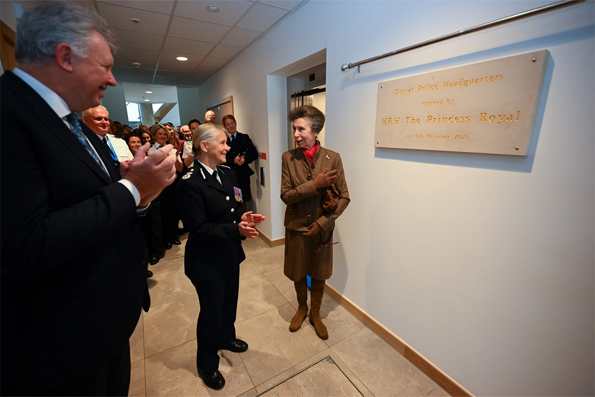 Her Royal Highness unveiling the new plaque Picture: Dorset Police