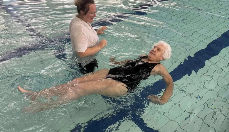 Maureen took up swimming at the age of 60 as a way to keep fit Picture: The Malthouse