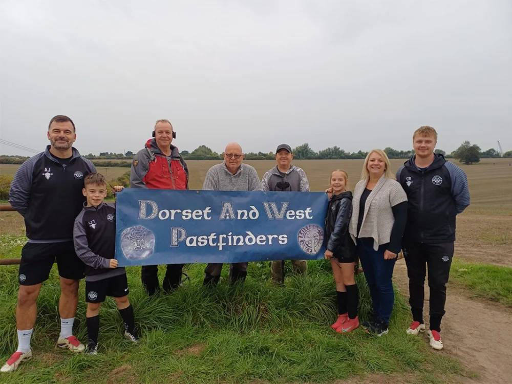 PYFC co-founder Andy Jeffery, player Logan, Ben Benatto, Malcolm Andrews and Jason Chinn, player Elsie, Emily Vernon parent and coach Connor Rowlands Picture: PYFC
