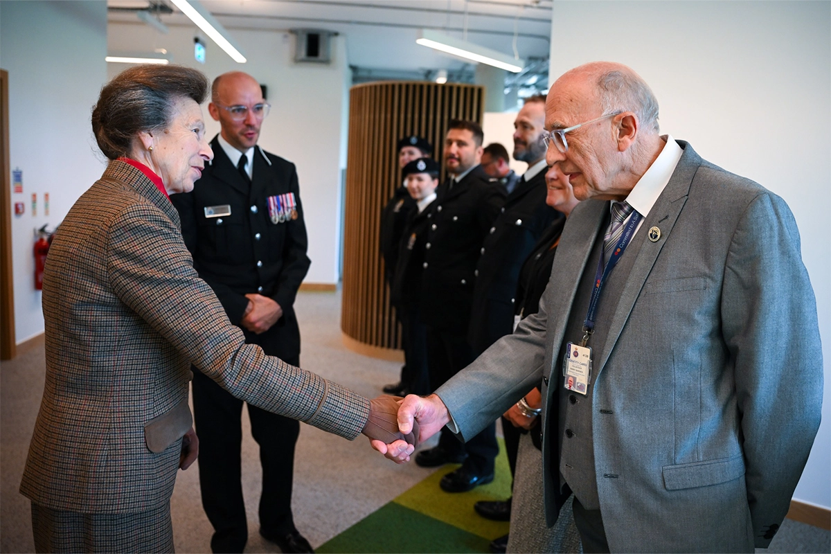 Police support volunteer Barry Barnes meeting the Princess Royal Picture: Dorset Police
