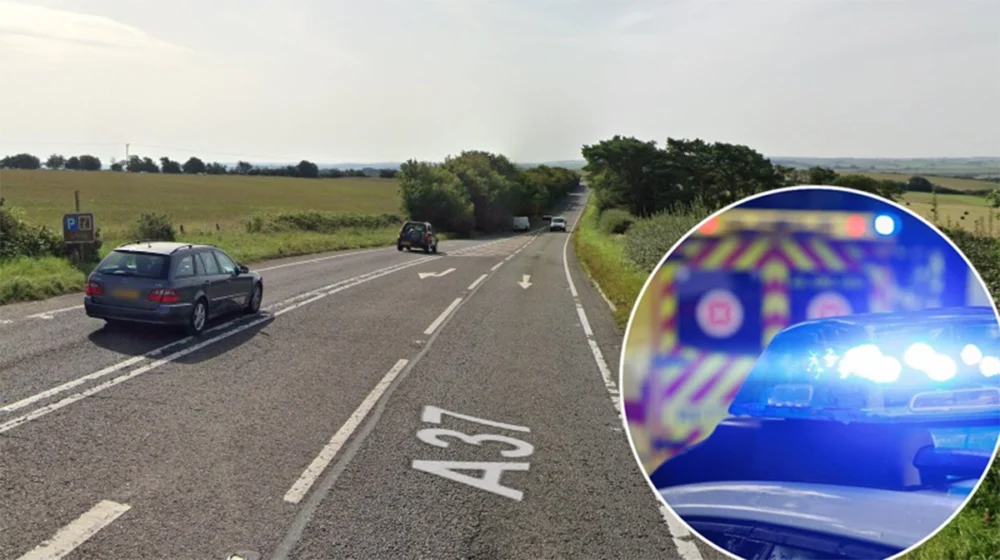 The A37 was shut for hours due to the crash Picture: Google