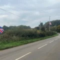 The flags on the road near the school Picture: New Blackmore Vale