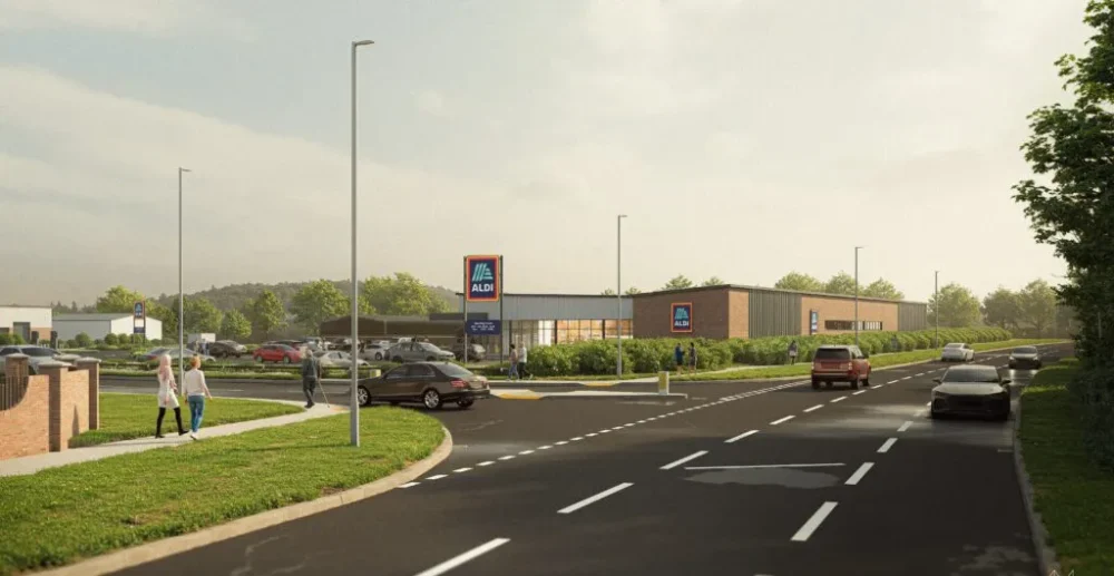 What the new store could look like from the A357 Picture: Aldi