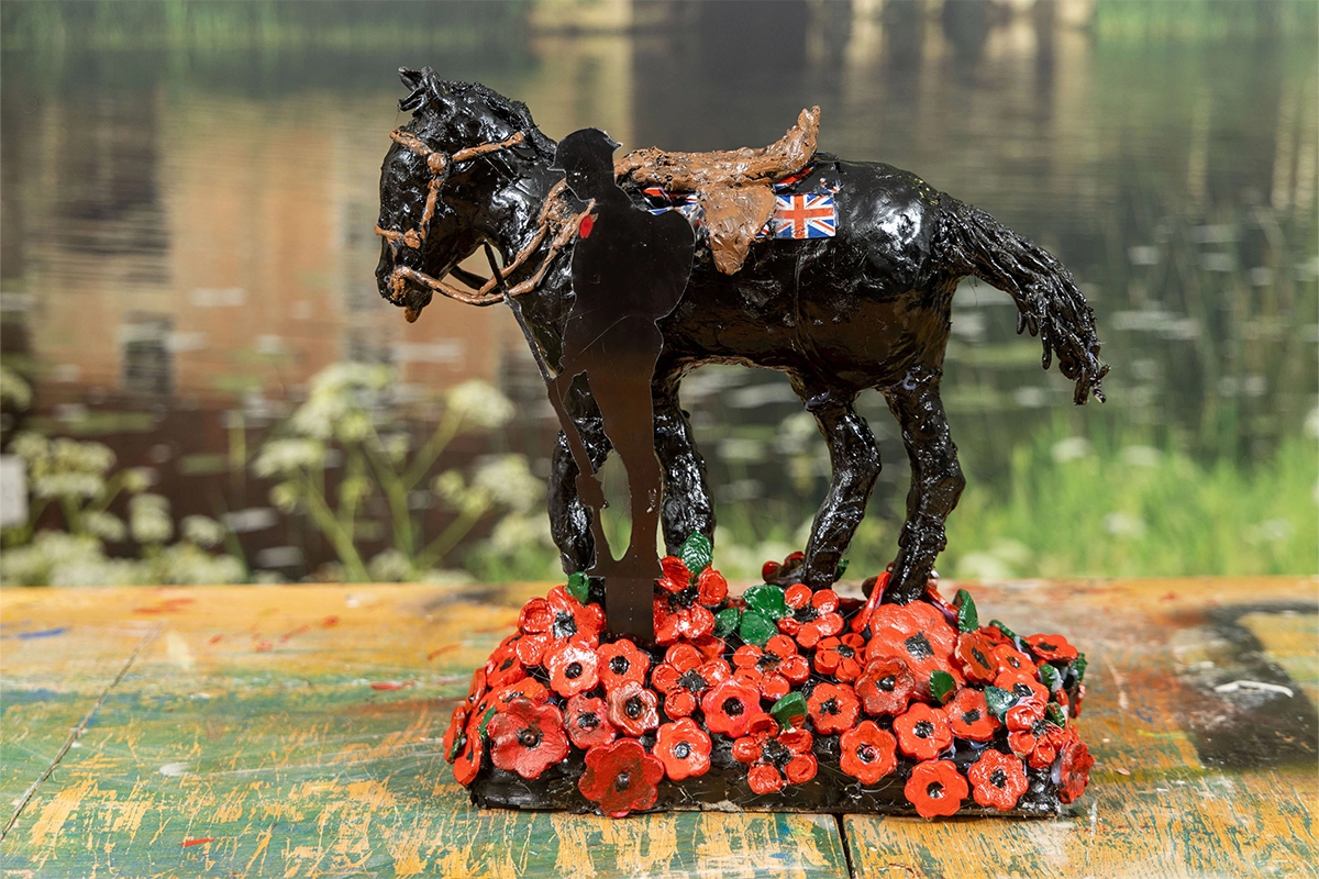 The residents’ war horse sculpture has taken pride of place in the reception area at the care home Picture: Newstone House/Colten Care