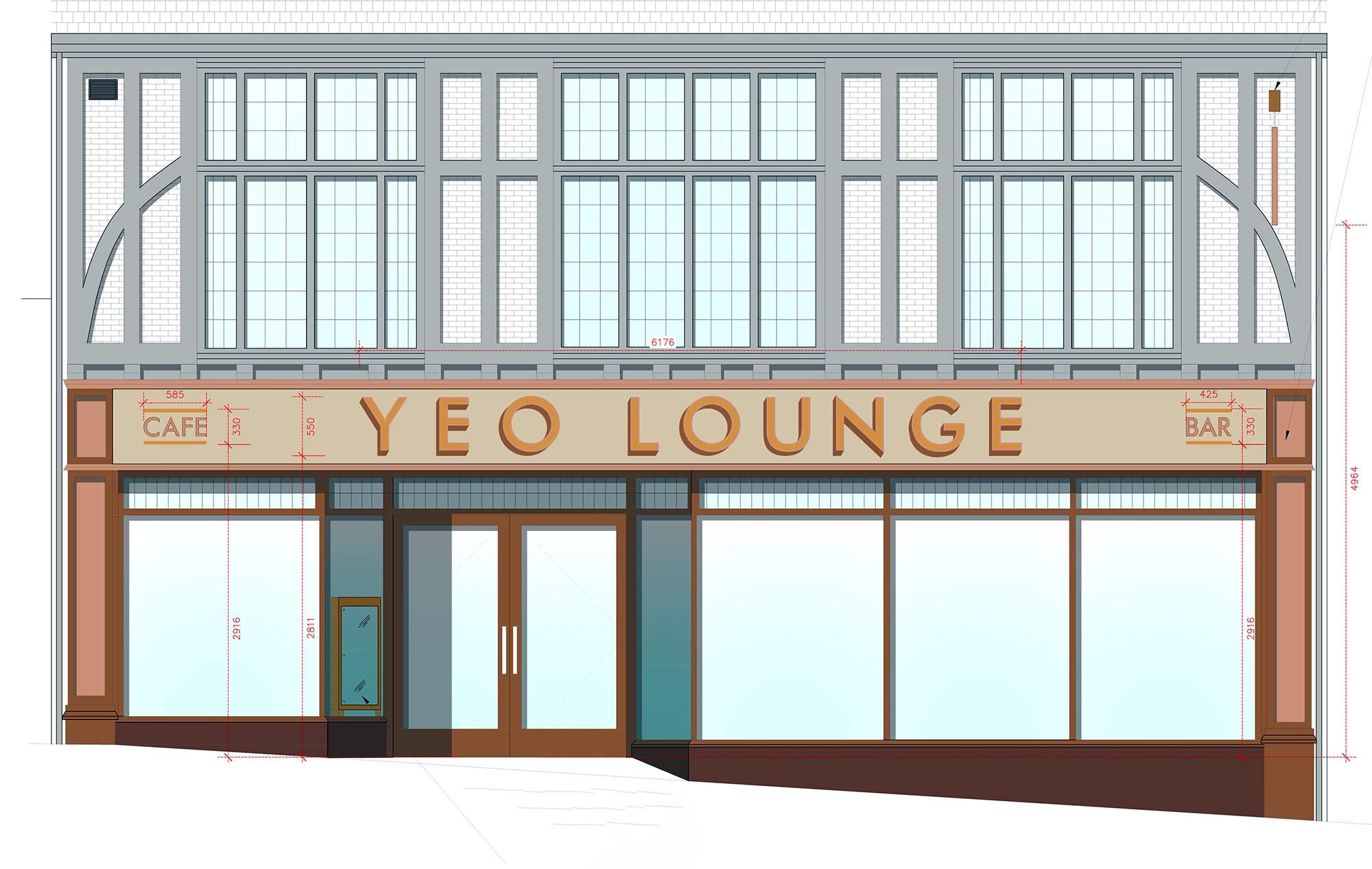 How the new Yeo Lounge frontage could look. Picture: Reade Associates/Dorset Council