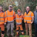 The Knighton Countryside team with managing director (second from right) and Mike Dennis from Trading Standards (right) Picture: Dorset Council