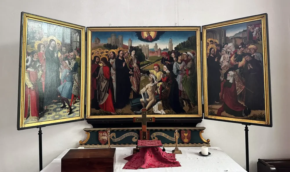 The triptych has sold at auction for £5.7m