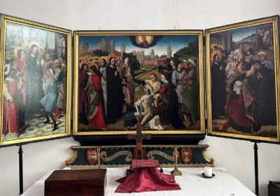 The triptych has sold at auction for £5.7m
