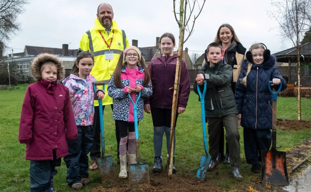 Trees were planted at St Gregory’s Primary School in Marnhull