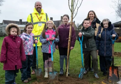 Trees were planted at St Gregory’s Primary School in Marnhull