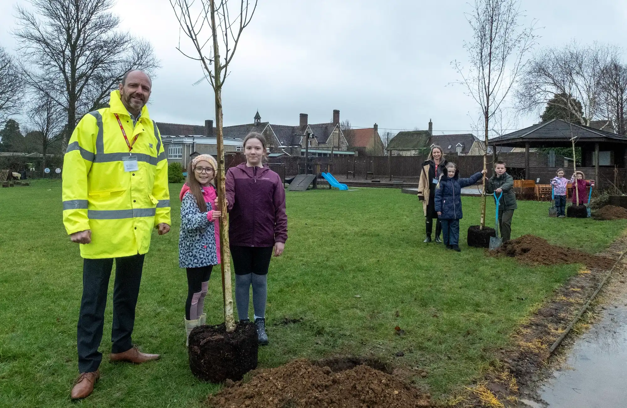 Trees were planted at St Gregory’s Primary School in Marnhull