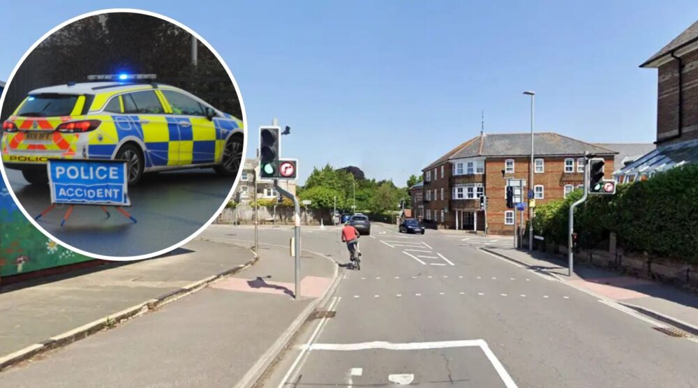 The crash, in Dorchester, happened on Monday morning. Picture: Google