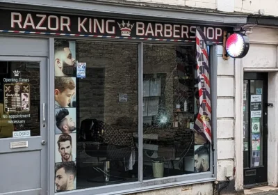 Damage could be seen at Razor King Barbershop in Castle Street, Wincanton, on Monday morning. Picture: New Blackmore Vale