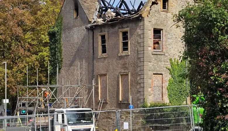 Newell House was badly damaged in the fire. Picture: Dorset Council