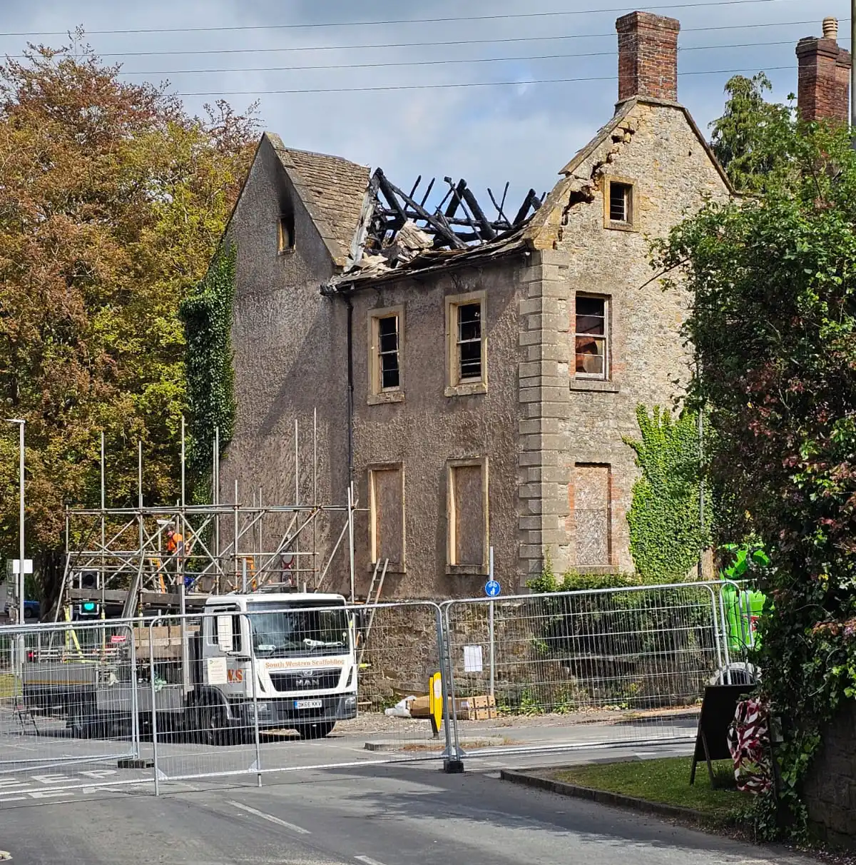 Newell House was badly damaged in the fire. Picture: Dorset Council