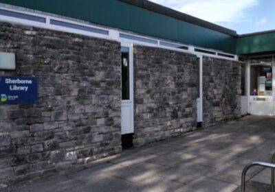 The Sherborne Library building is closed during the improvement and safety works. Picture: Dorset Council