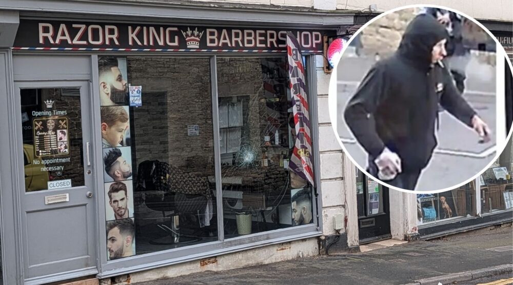 Officers have issued CCTV images of people they want to trace after the arson attack in Wincanton. Pictures: New BV/Avon & Somerset Police