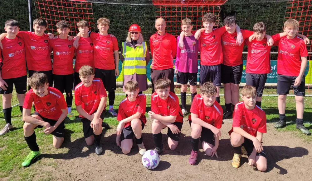 Sturminster Newton Under 14s in their new kit