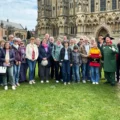 Visitors and hosts during a visit to Wells