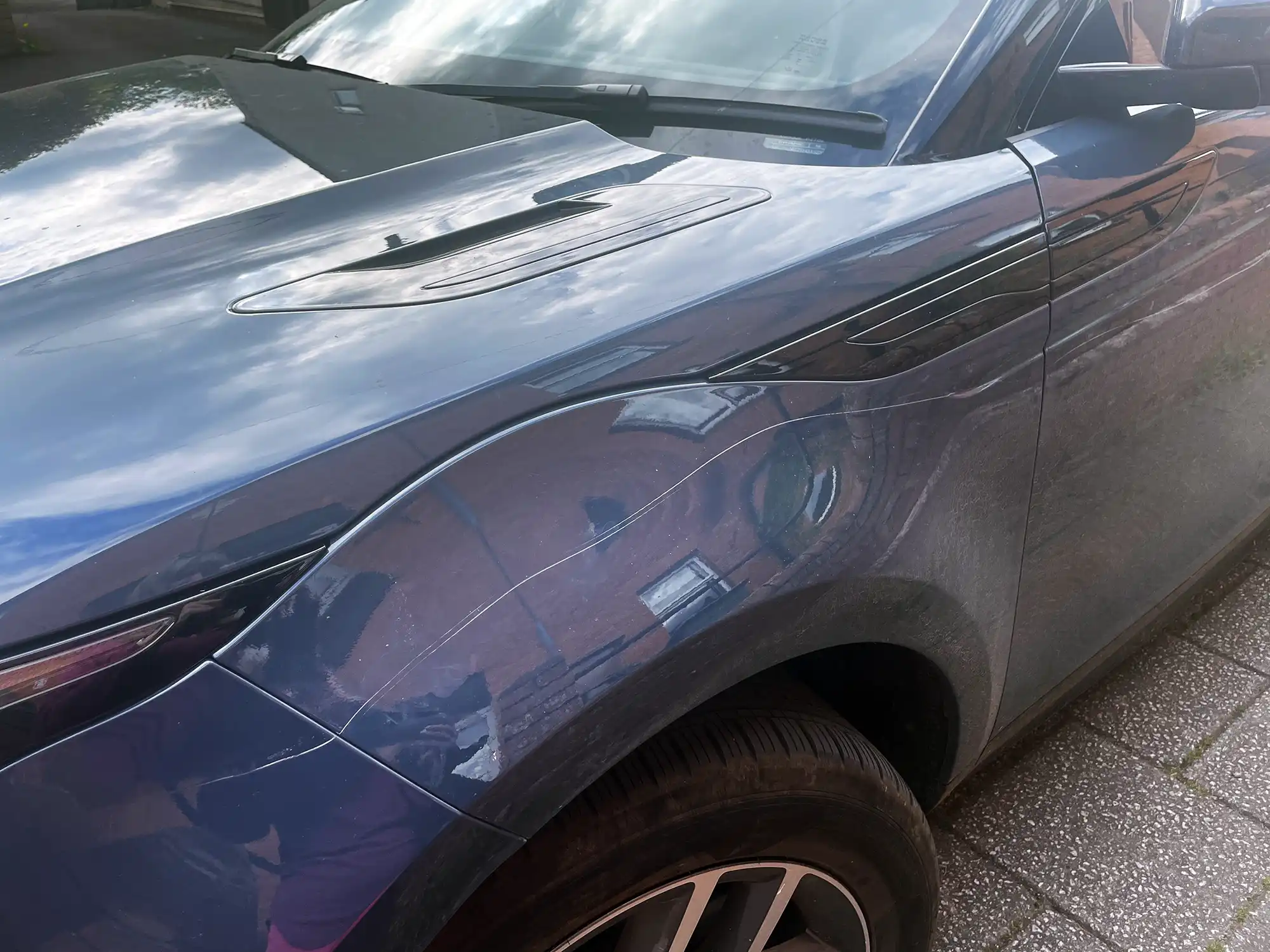 One of the damaged cars after the incident in Queen Street, Gillingham. Picture: New Blackmore Vale/Submitted