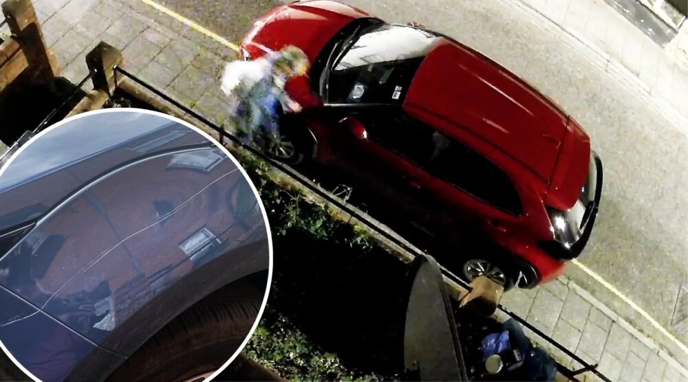 The cars were damaged in Queen Street, Gillingham. Pictures: New Blackmore Vale