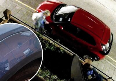 The cars were damaged in Queen Street, Gillingham. Pictures: New Blackmore Vale