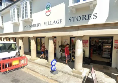 Thieves targeted Poundbury Village Stores in Middlemarsh Street on June 7. Picture: Google