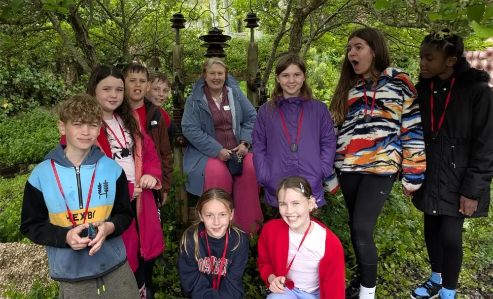 Youngsters during their visit to the nursery and butterfly farm