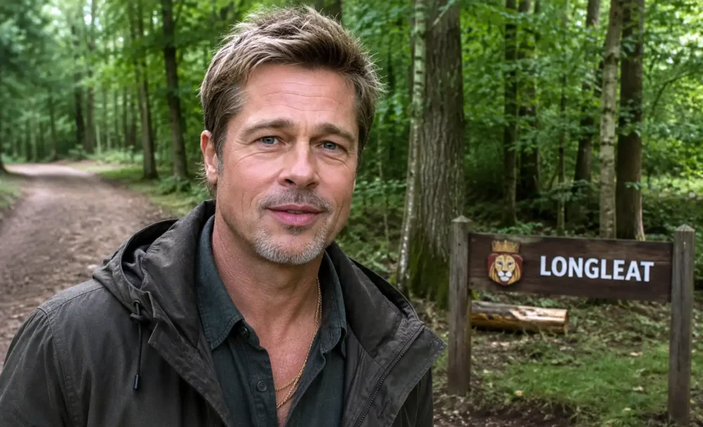 Our AI picture of how Brad Pitt ight be enjoying the scenery at Longleat... Picture: AI
