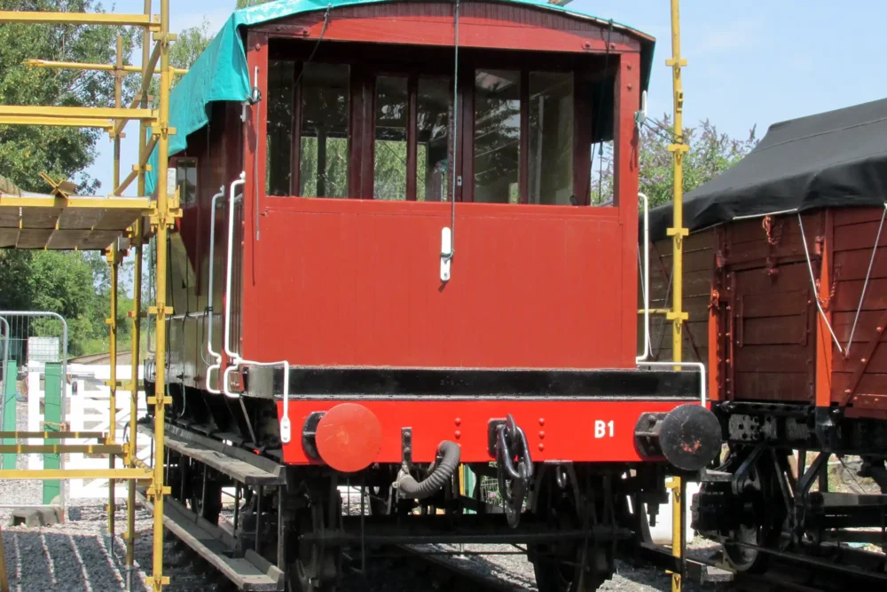 Work is continuing on the brake van at the North Dorset Railway. Picture: NDR