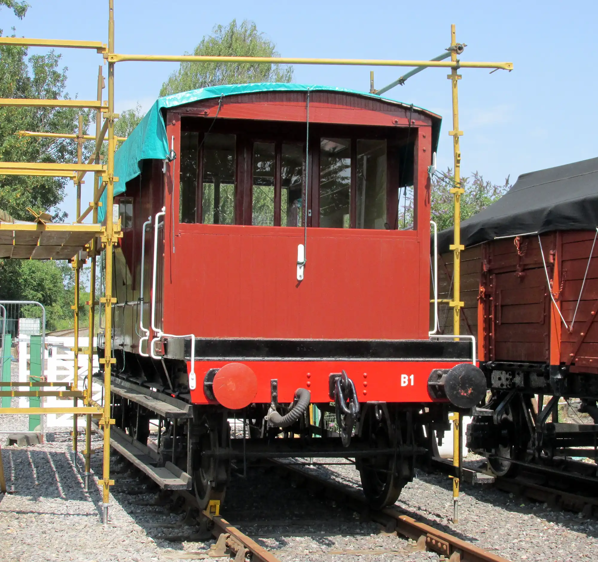 Work is continuing on the brake van at the North Dorset Railway. Picture: NDR