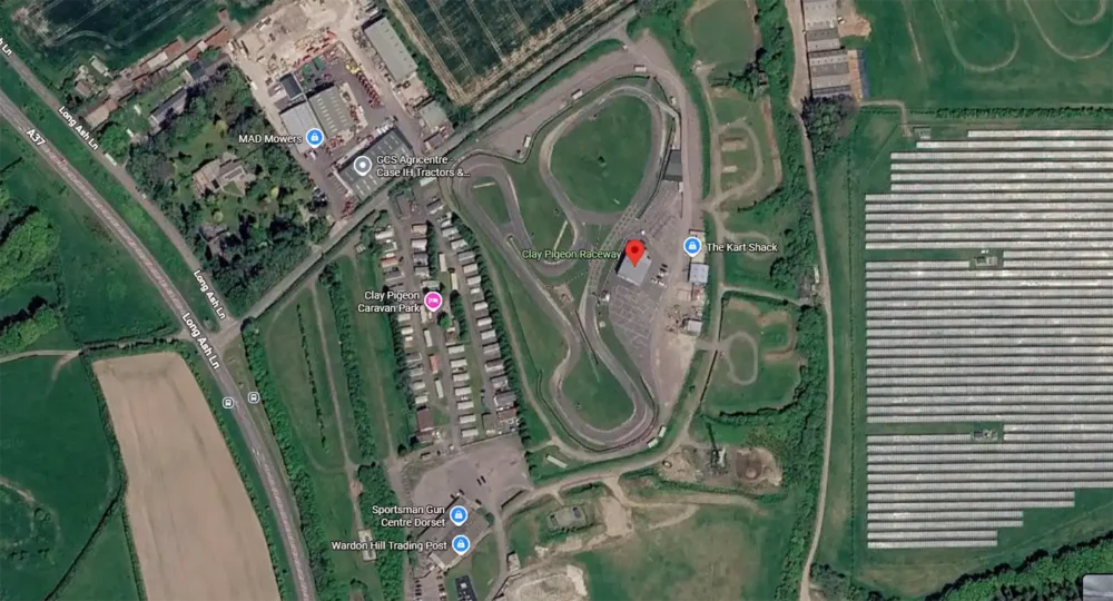 The Clay Pigeon Raceway, near Dorchester, is set to stay open for another two to three years at least. Picture: Google