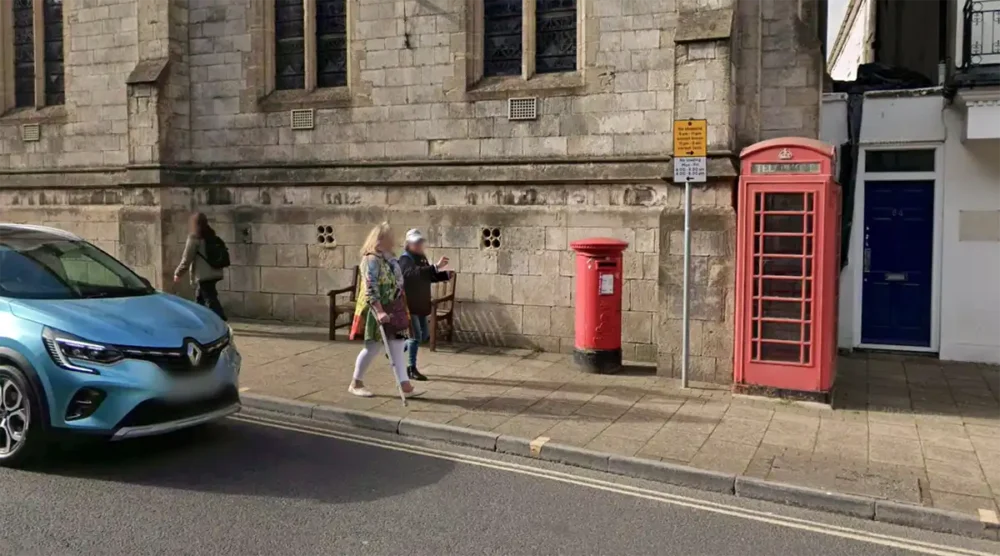 Design ideas are being sought for the former phone box, next to Shire Hall in Dorchester. Picture: Google