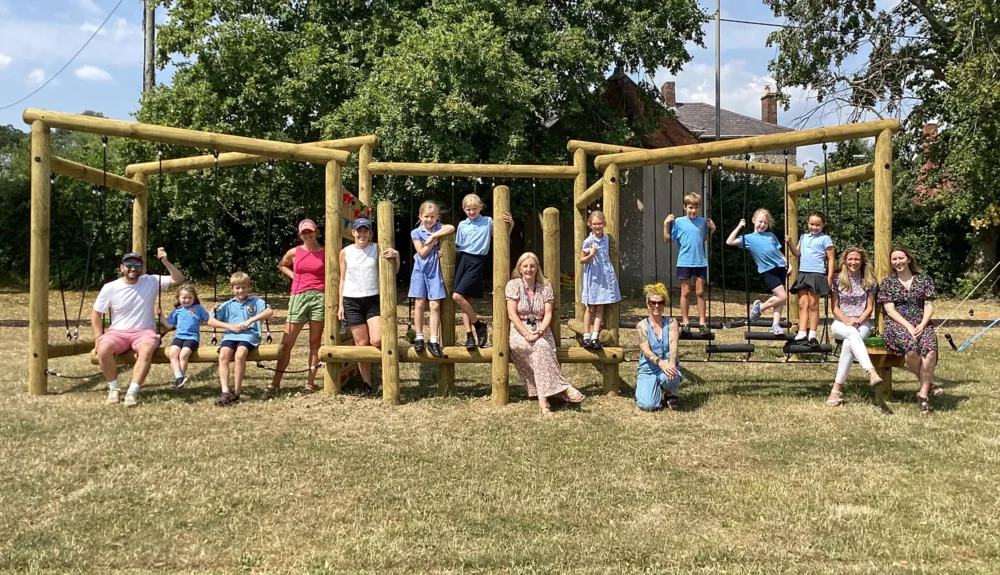 The new play equipment is open at St George's, in Bourton