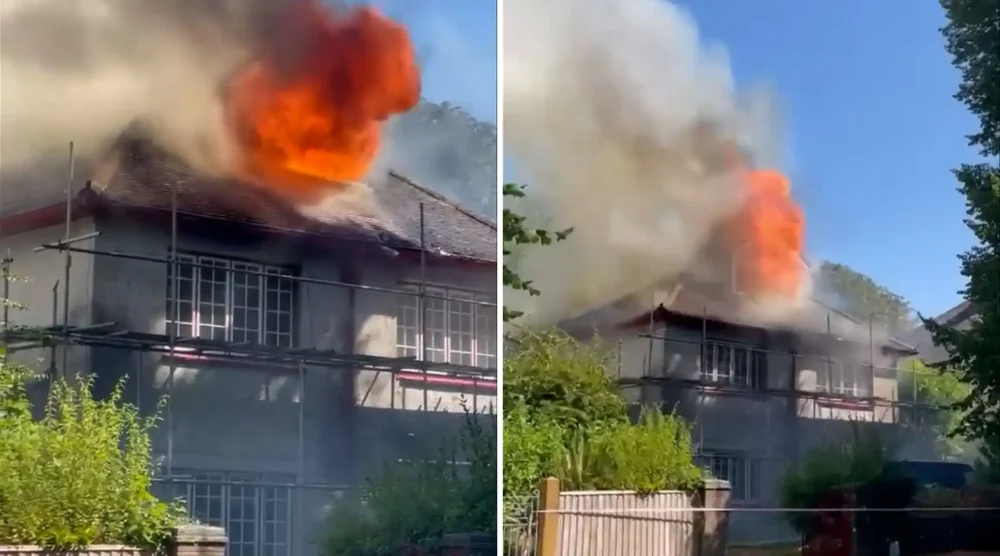 The fire, in Queen's Avenue, Dorchester, left the property badly damaged. Pictures: DWFRS
