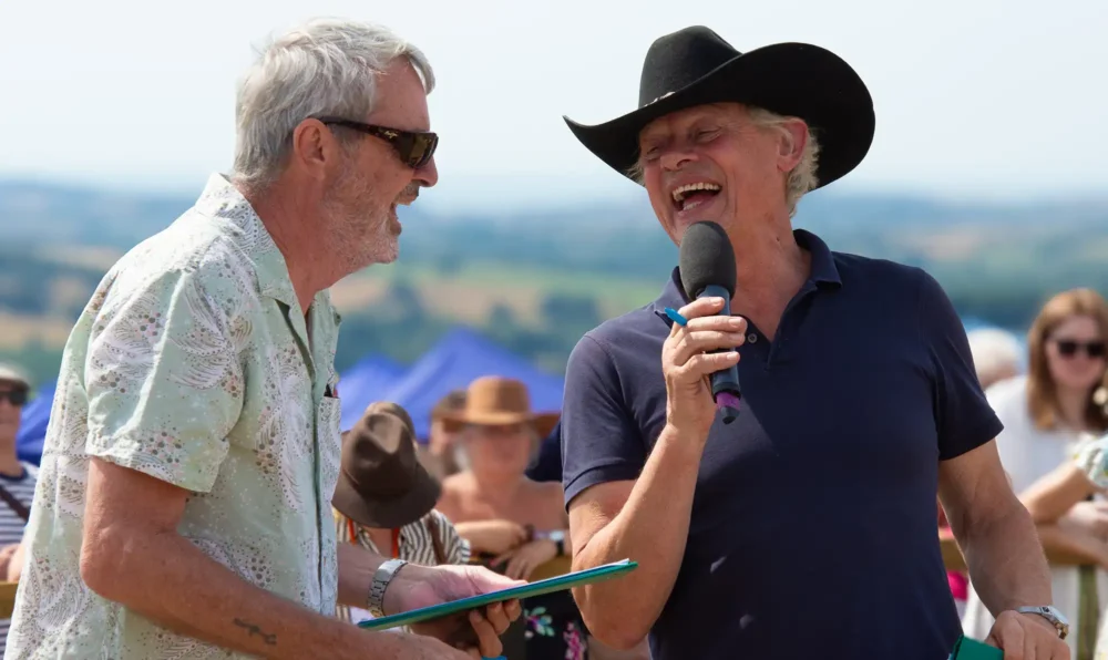 Men Behaving badly stars Neil Morrissey and Martin Clunes were reunited at the Dorset show. Picture: Faye Neal Photography