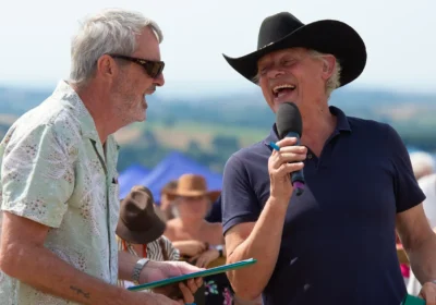 Men Behaving badly stars Neil Morrissey and Martin Clunes were reunited at the Dorset show. Picture: Faye Neal Photography