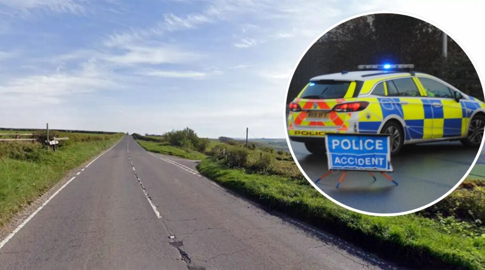 The crash happened on the Old Sherborne Road, near Alton Lane, at Cerne Abbas. Picture: Google