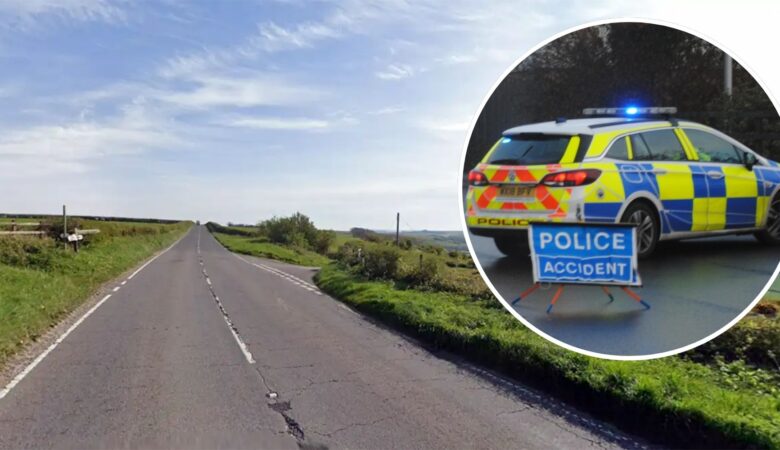 The crash happened on the Old Sherborne Road, near Alton Lane, at Cerne Abbas. Picture: Google