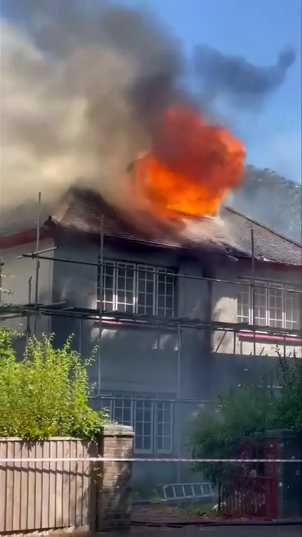 The fire, in Queen's Avenue, Dorchester, left the property badly damaged. Pictures: DWFRS