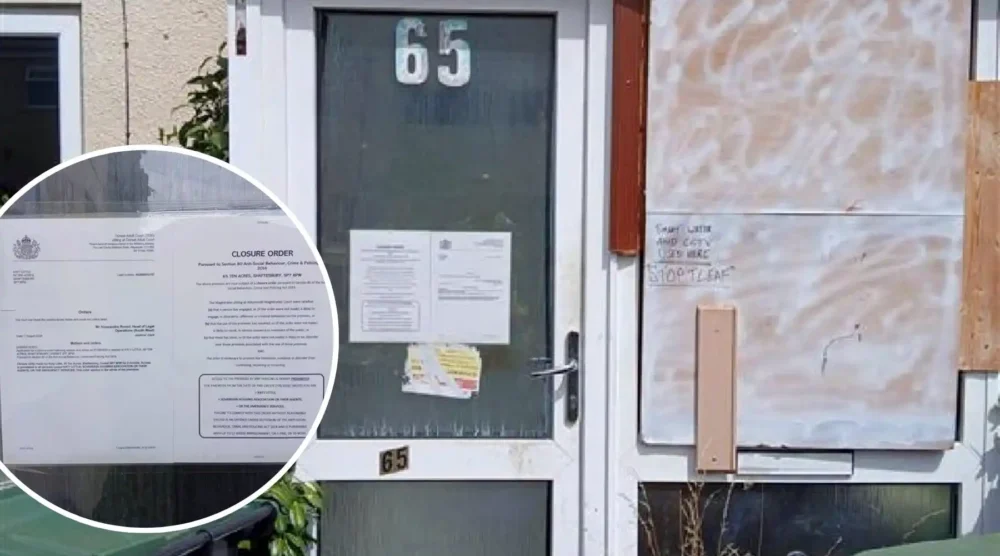 The property, in Ten Acres, has been made the subject of a Closure Notice. Picture: North Dorset Police