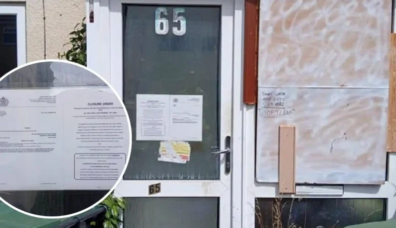 The property, in Ten Acres, has been made the subject of a Closure Notice. Picture: North Dorset Police