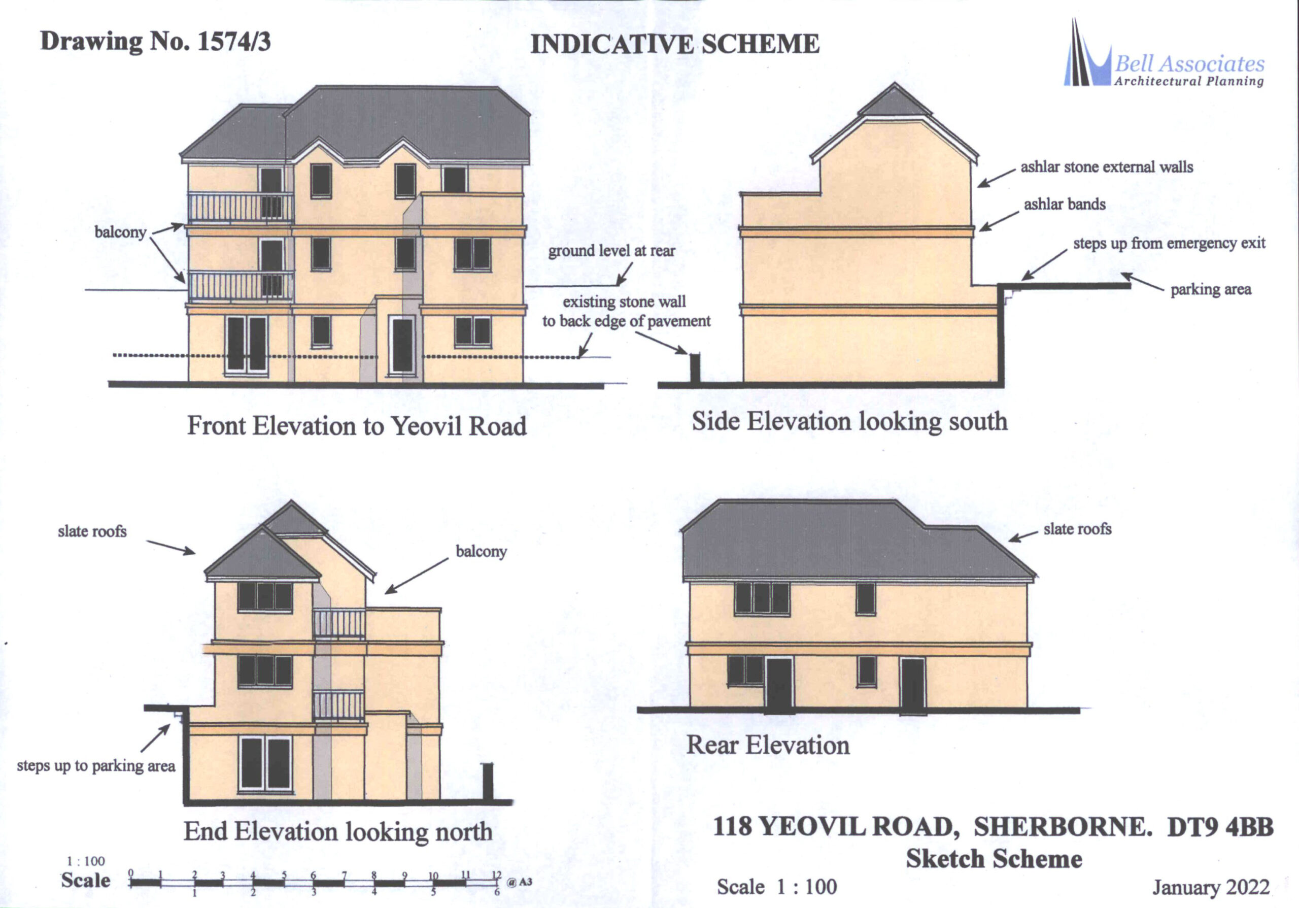 An indicative drawing of how the houses could look. Picture: Bell Associates/Dorset Council
