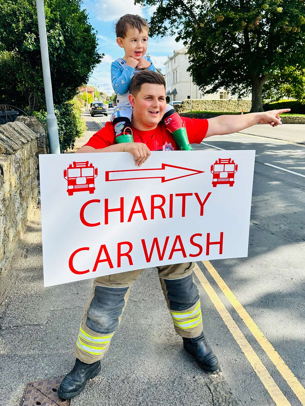 Charity Car wash in Sherborne raises money