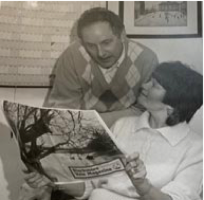 Ingrid and Alan Chalcraft with their magazine
