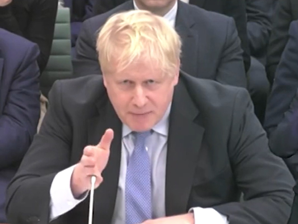 PICTURE: Boris Johnson appeared before the committee on March 22