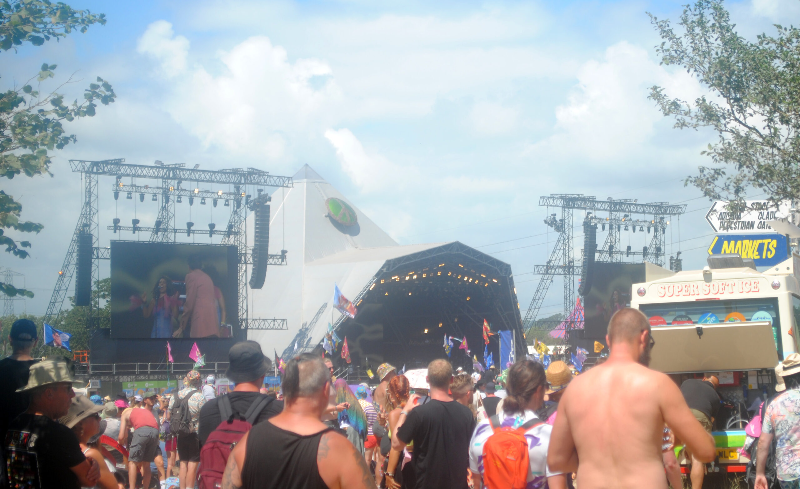 Revellers at the Glastonbury Festival endured scorching temperatures. Picture: Paul Jones