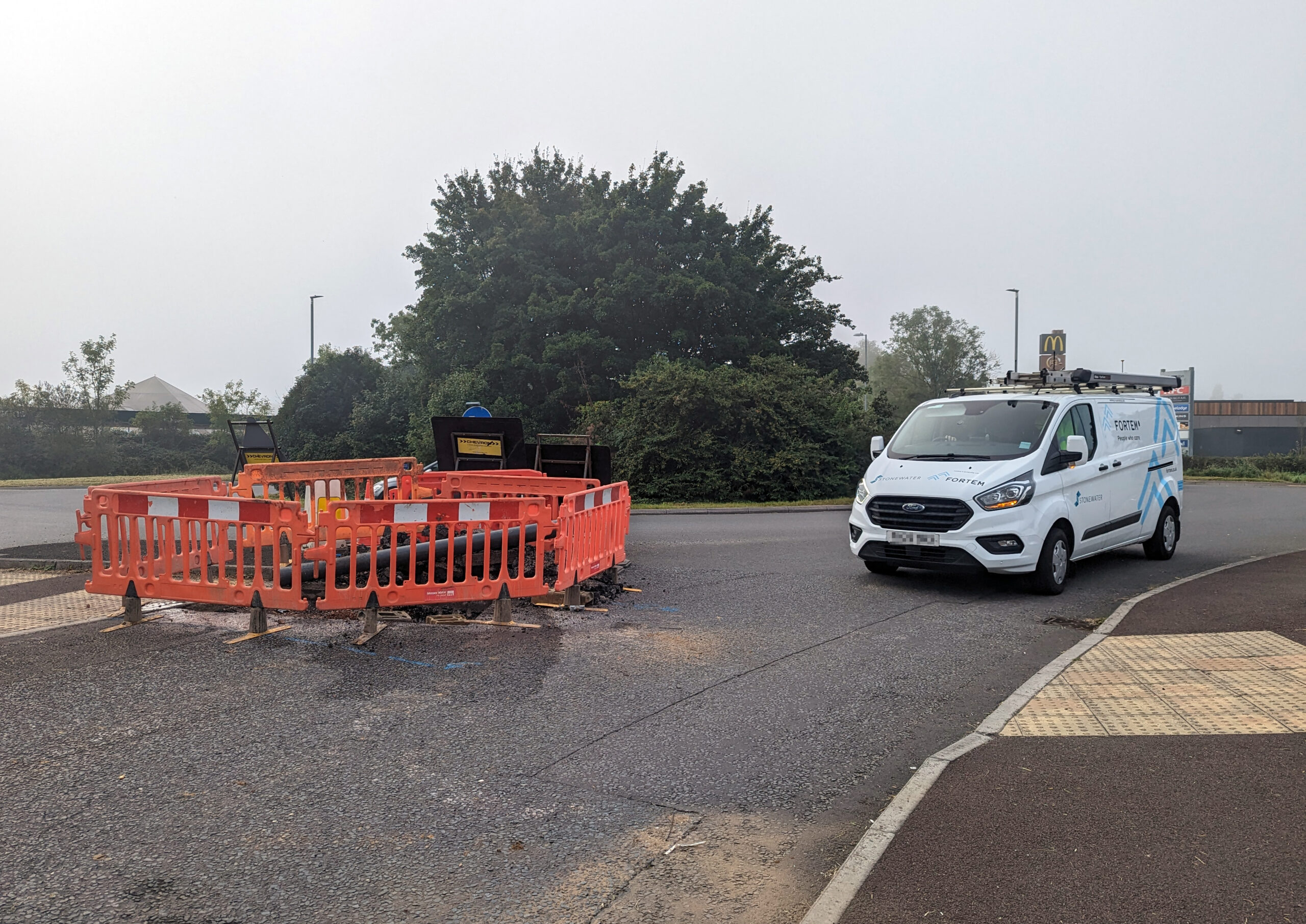 The road was opened up to traffic in both directions at around 8.30am